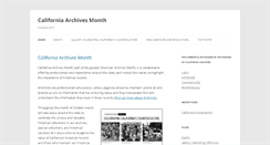 Desktop Screenshot of calarchivesmonth.org